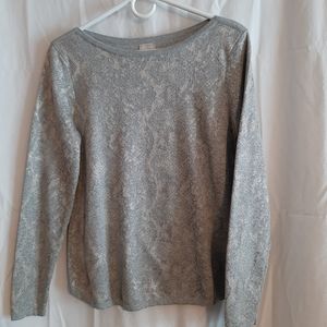 Light gray and silver sweater